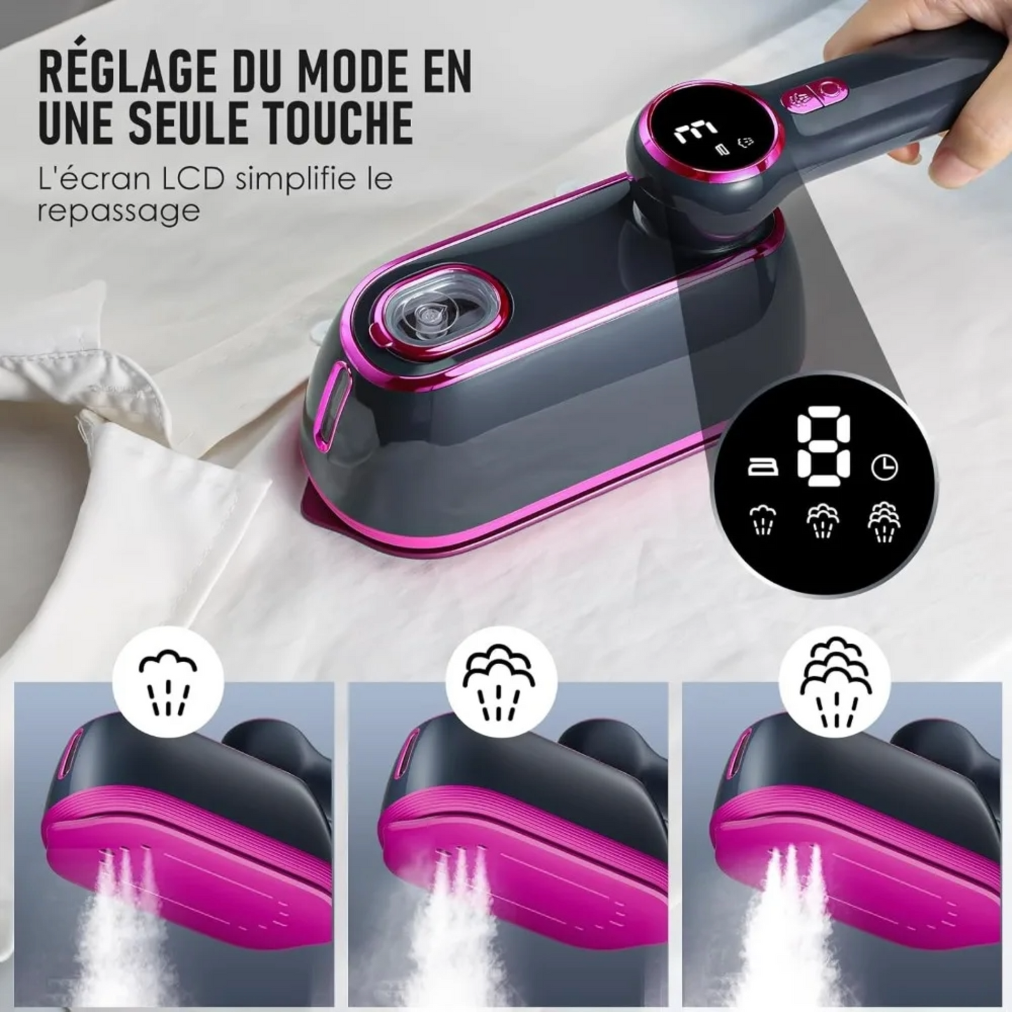 Défroisseur 2-en-1 Portable 1200W Léger | Repassage Rapide et Intelligent - Défrøa Air 1200