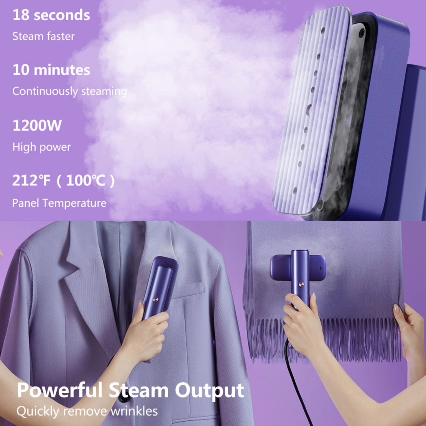 Défroisseur 2-en-1 professionnel léger 1200 W | Soin textile rapide et précis - Défrøa G5